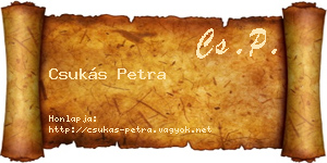 Csukás Petra névjegykártya