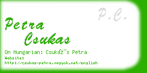 petra csukas business card